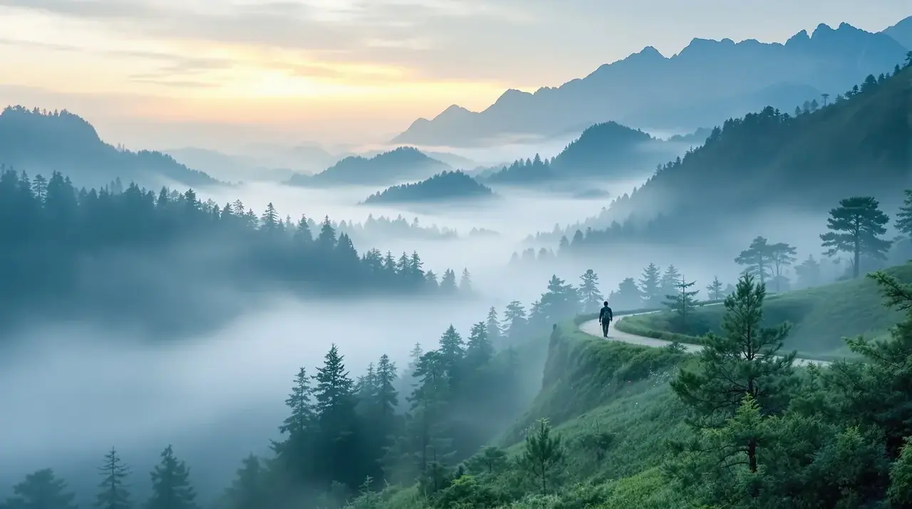 山雾·归途 主视觉背景